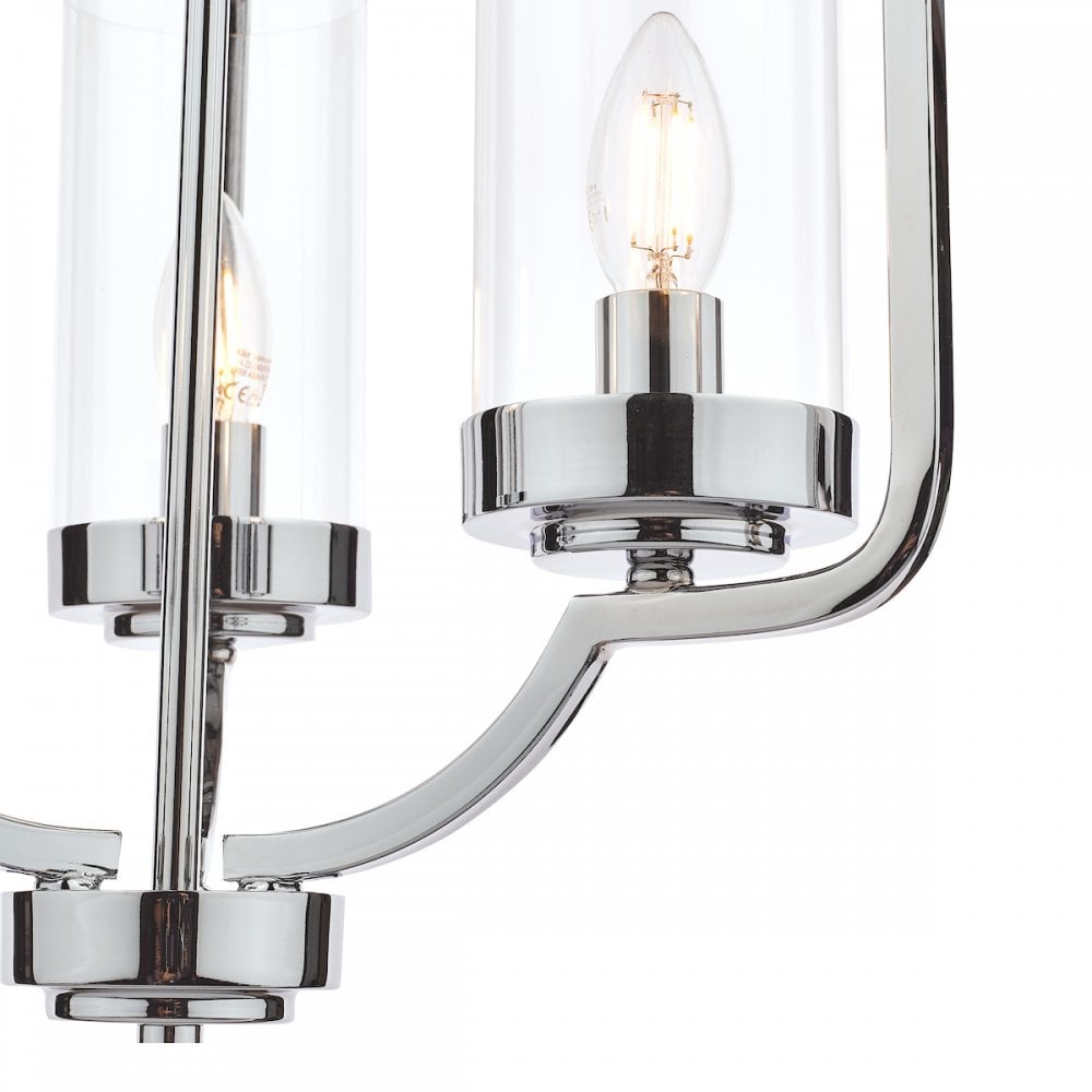 Joseph Vintage 3 Light Ceiling Chandelier In Polished Chrome Finish LA3732582-Q