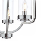 Joseph Vintage 3 Light Ceiling Chandelier In Polished Chrome Finish LA3732582-Q