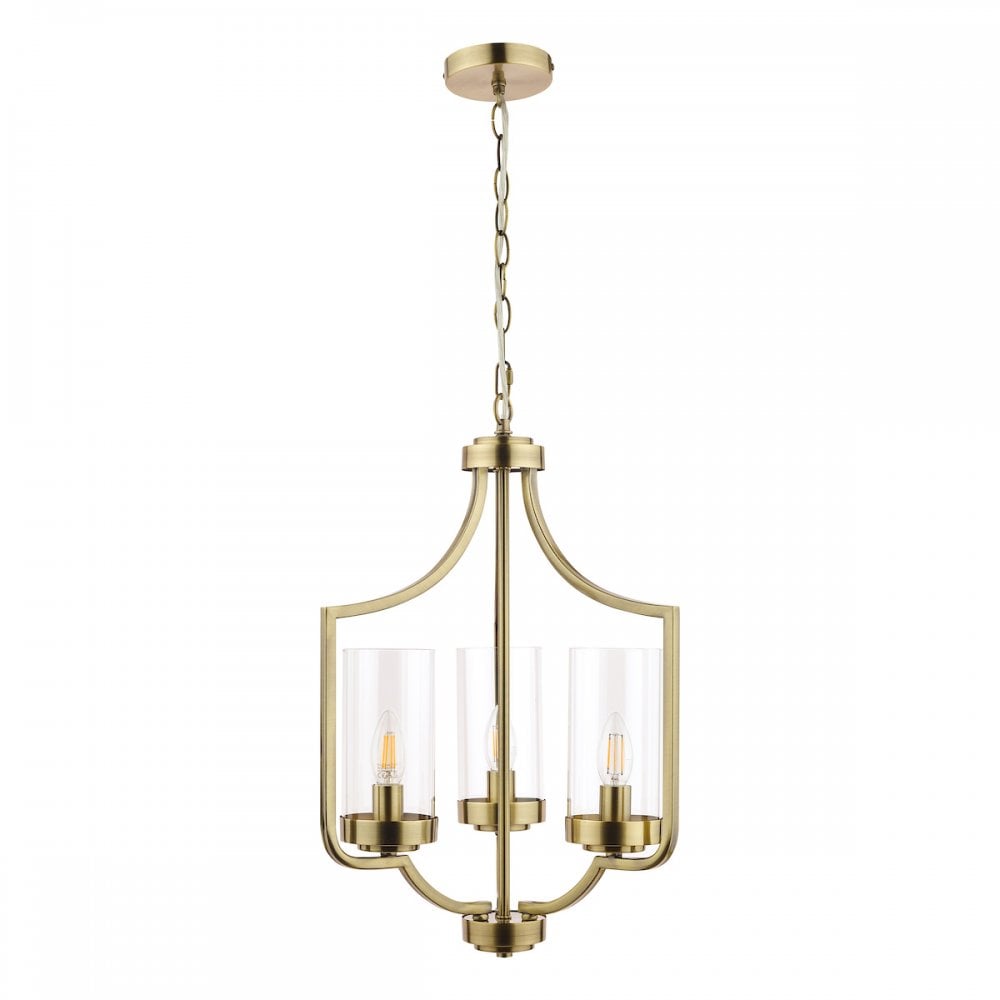 Joseph Vintage 3 Light Ceiling Chandelier In Antique Brass Finish LA3732584-Q