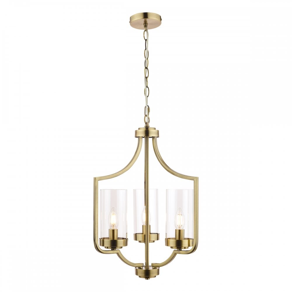 Joseph Vintage 3 Light Ceiling Chandelier In Antique Brass Finish LA3732584-Q