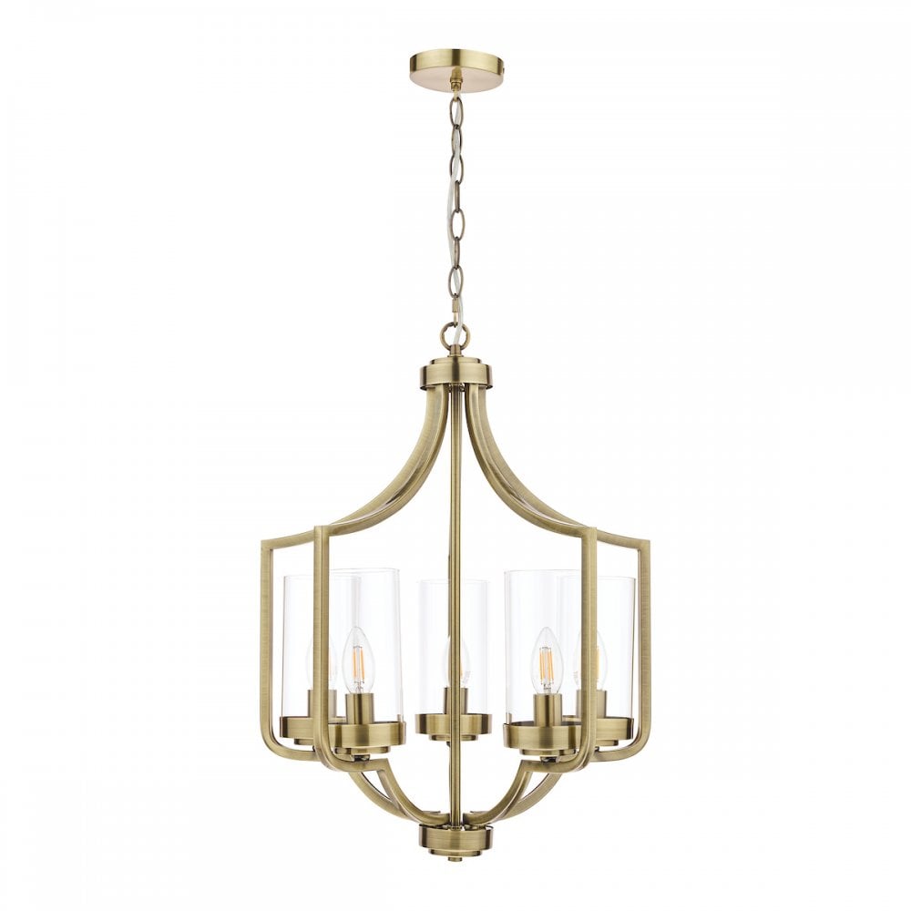 Joseph Vintage 5 Light Ceiling Chandelier In Antique Brass Finish LA3713708-Q