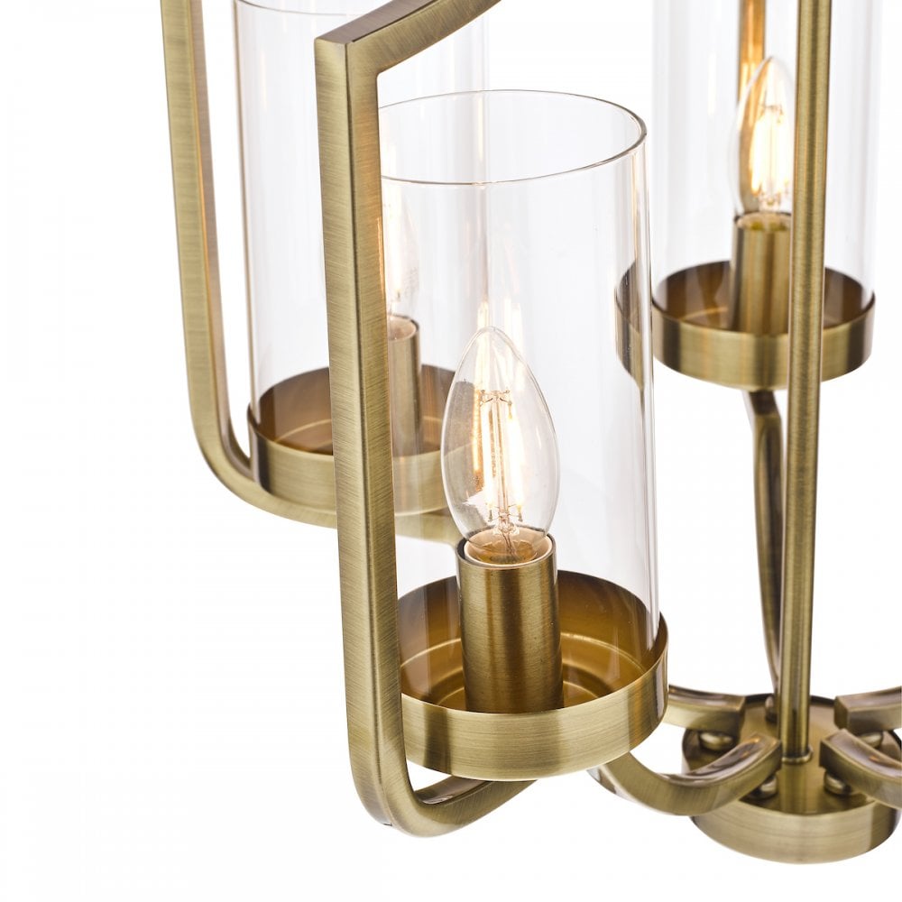 Joseph Vintage 5 Light Ceiling Chandelier In Antique Brass Finish LA3713708-Q