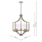 Joseph Vintage 5 Light Ceiling Chandelier In Antique Brass Finish LA3713708-Q