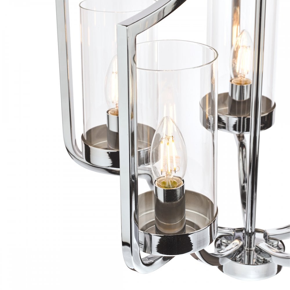 Joseph Vintage 5 Light Ceiling Chandelier In Polished Chrome Finish LA3732578-Q
