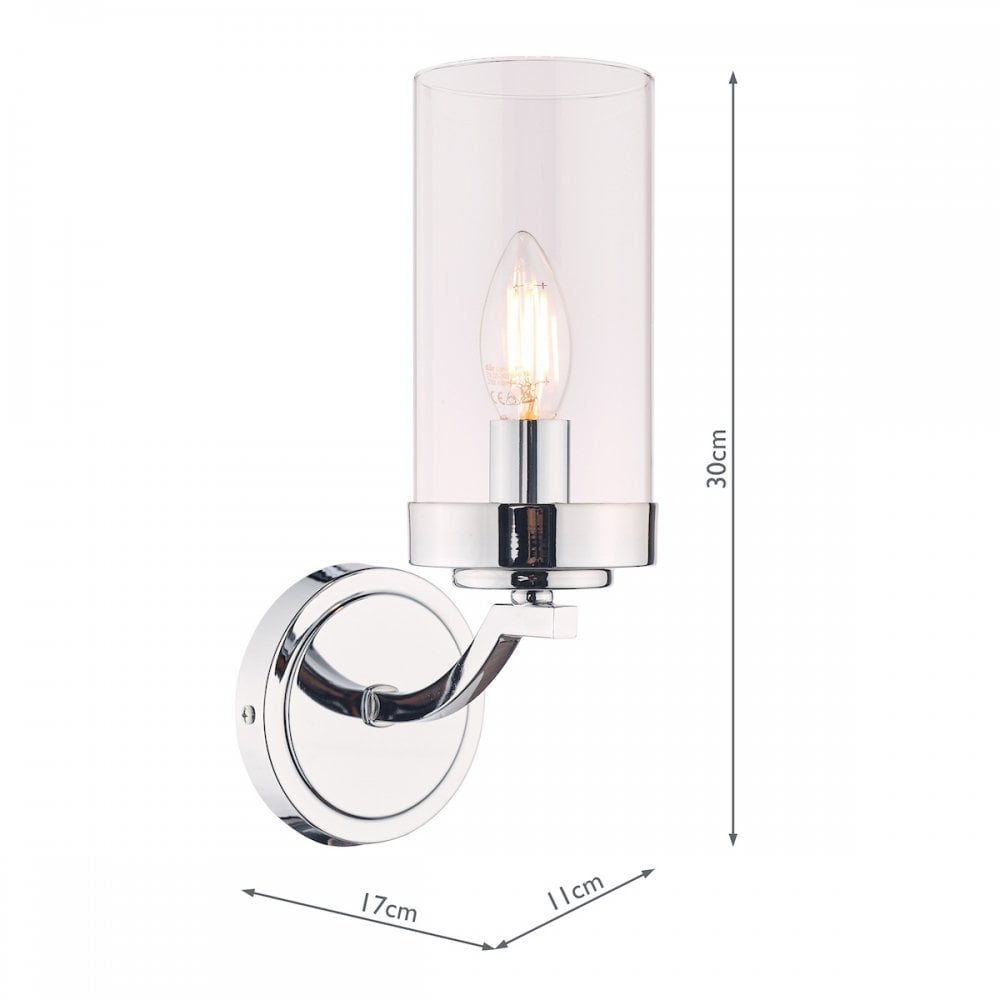 Joseph Vintage 1 Light Wall Light In Polished Chrome Finish LA3732598-Q
