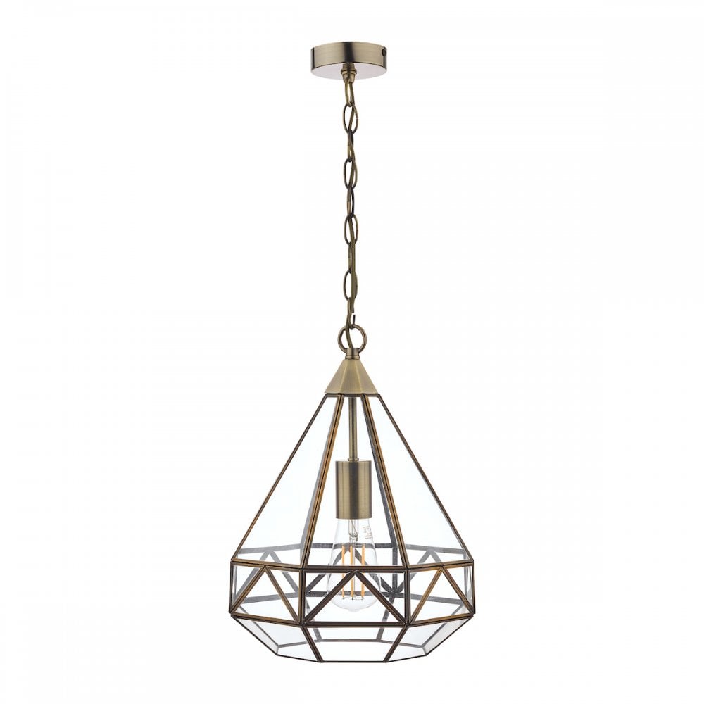 Zaria Vintage 1 Light Ceiling Lantern In Antique Brass Finish LA3650506-Q