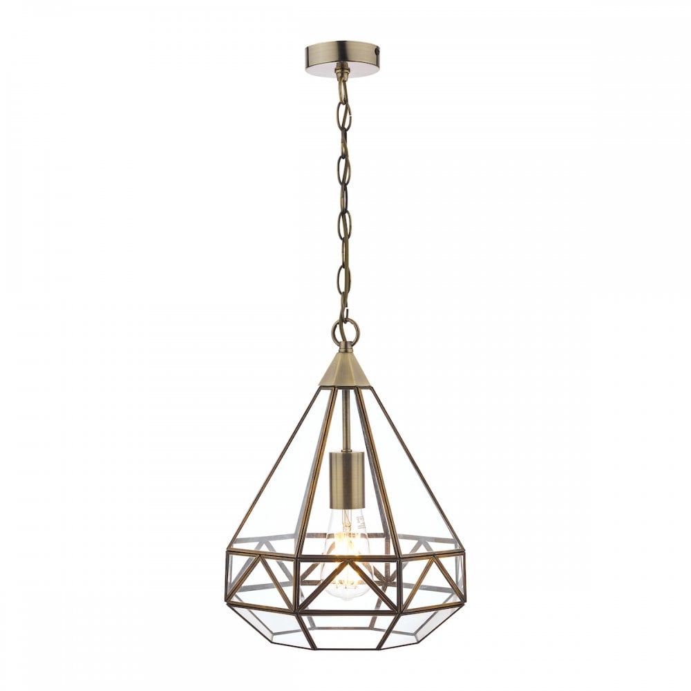 Zaria Vintage 1 Light Ceiling Lantern In Antique Brass Finish LA3650506-Q