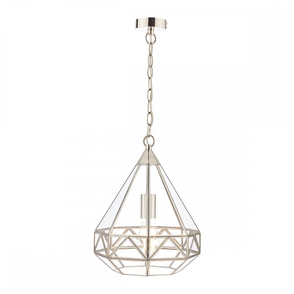 Zaria Vintage 1 Light Ceiling Lantern In Polished Nickel Finish LA3756169-Q