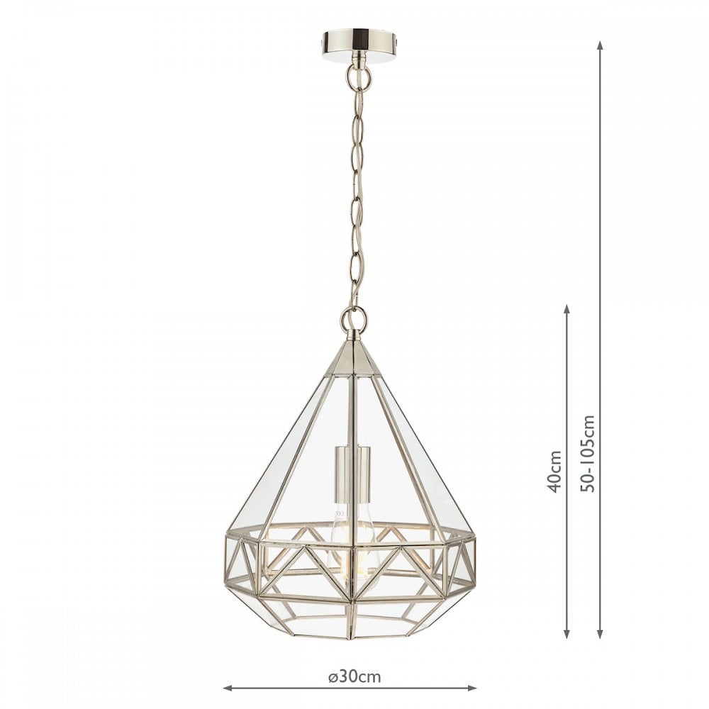 Zaria Vintage 1 Light Ceiling Lantern In Polished Nickel Finish LA3756169-Q