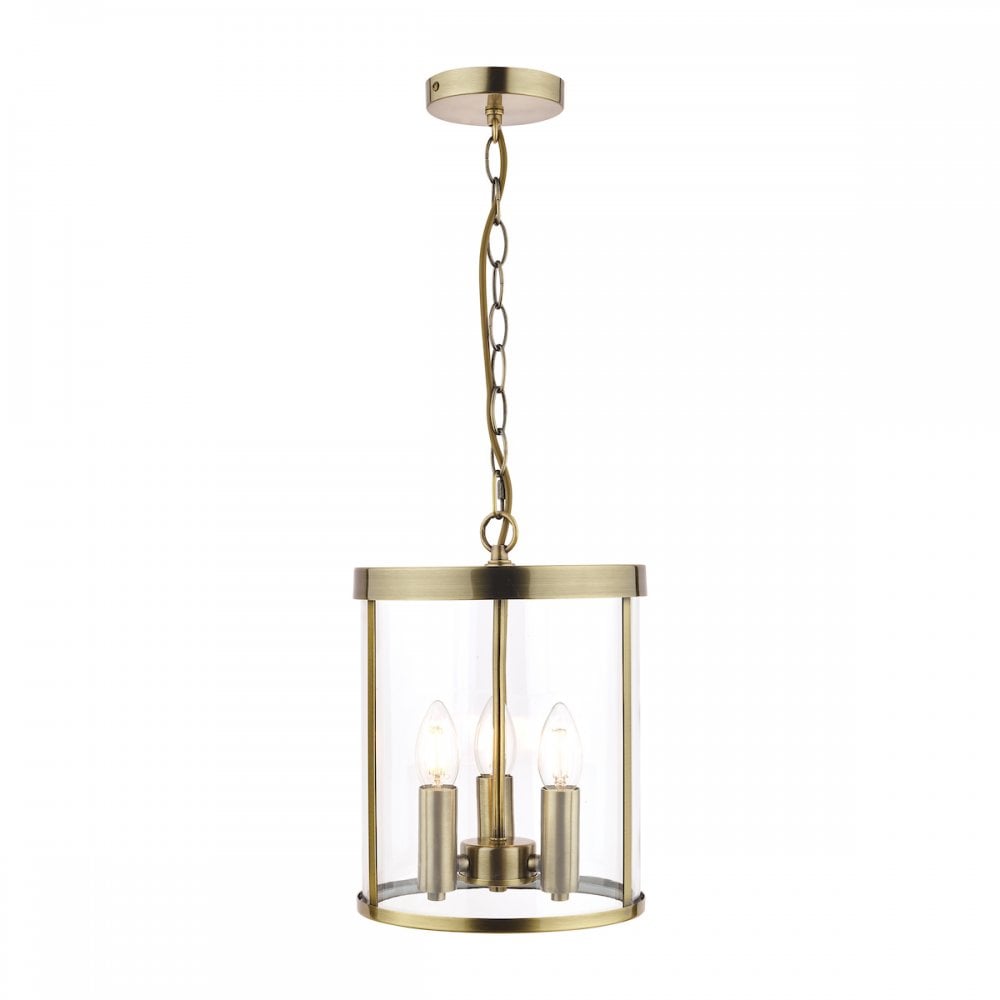 Selbourne Vintage 3 Light Ceiling Lantern In Antique Brass Finish LA3675409-Q