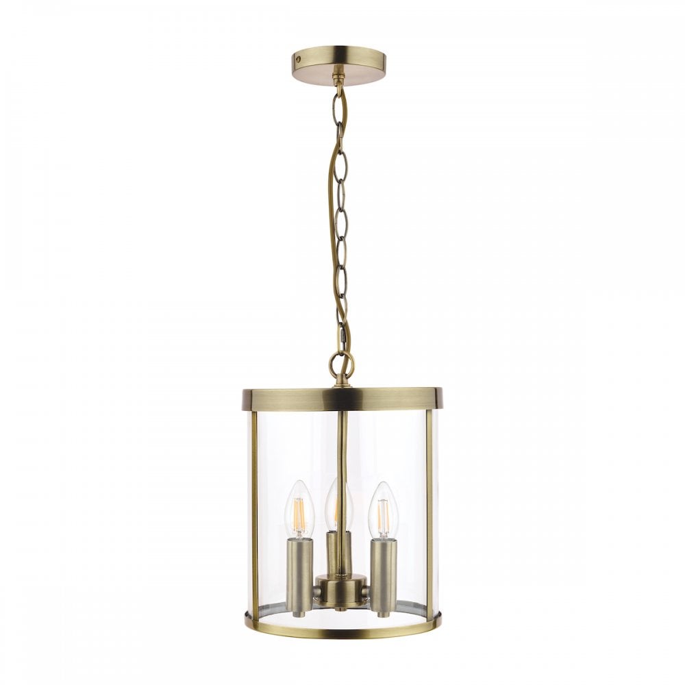 Selbourne Vintage 3 Light Ceiling Lantern In Antique Brass Finish LA3675409-Q