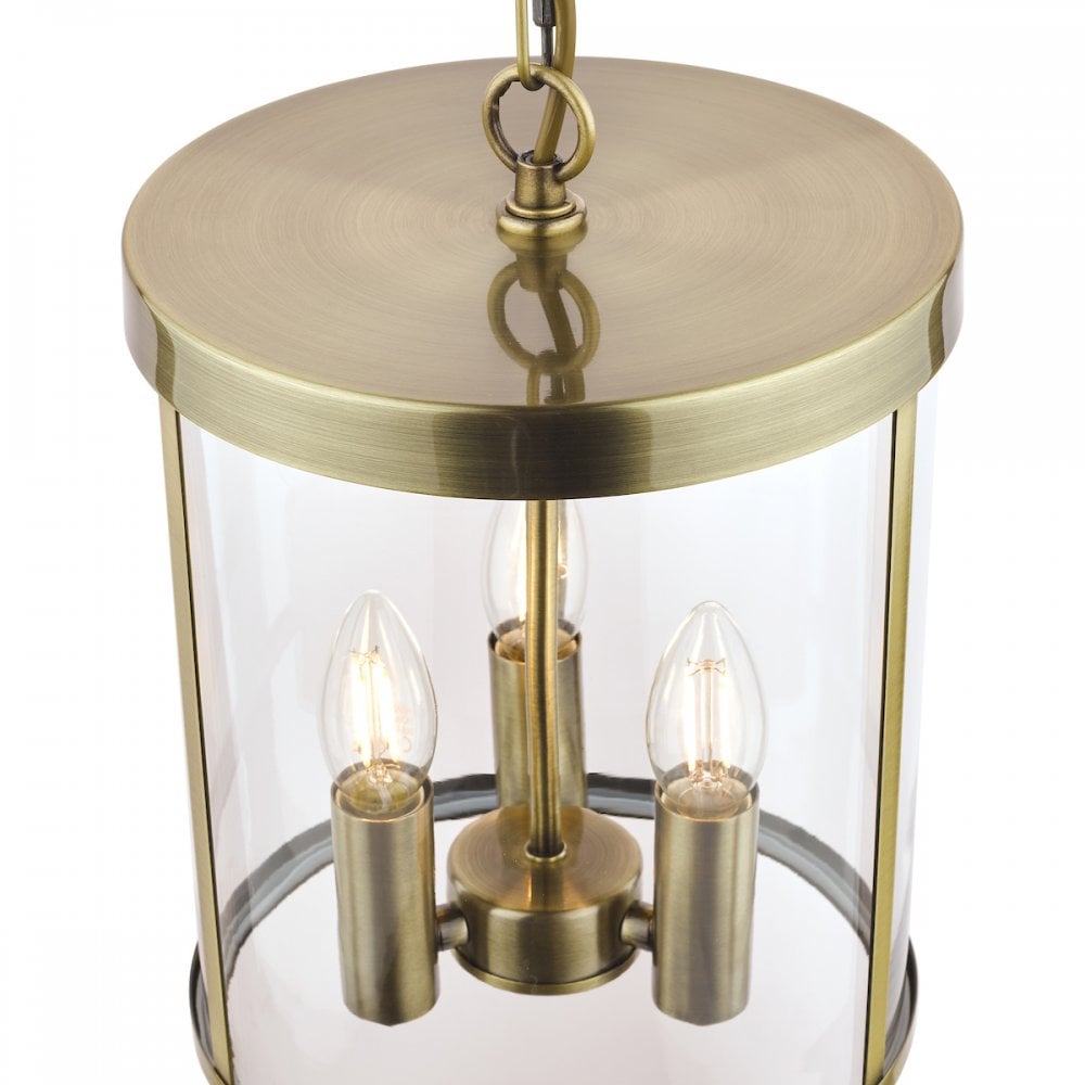 Selbourne Vintage 3 Light Ceiling Lantern In Antique Brass Finish LA3675409-Q