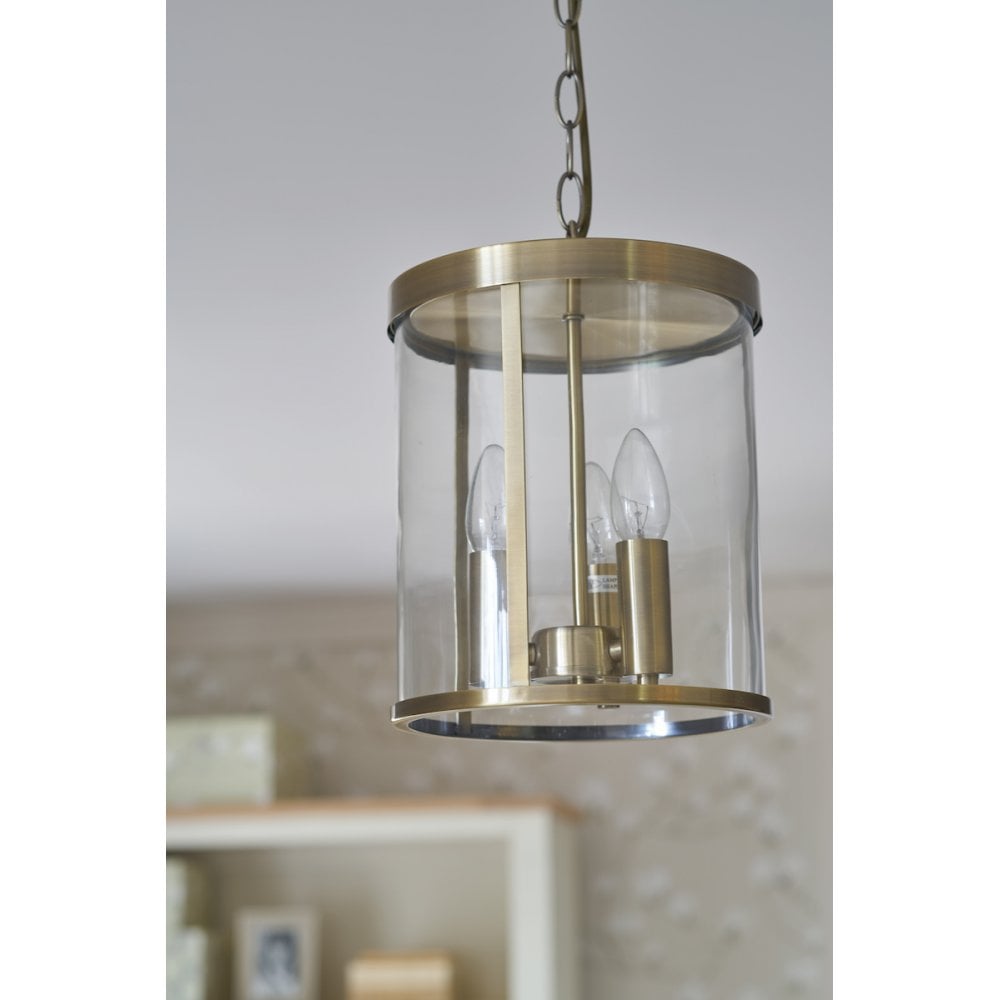 Selbourne Vintage 3 Light Ceiling Lantern In Antique Brass Finish LA3675409-Q