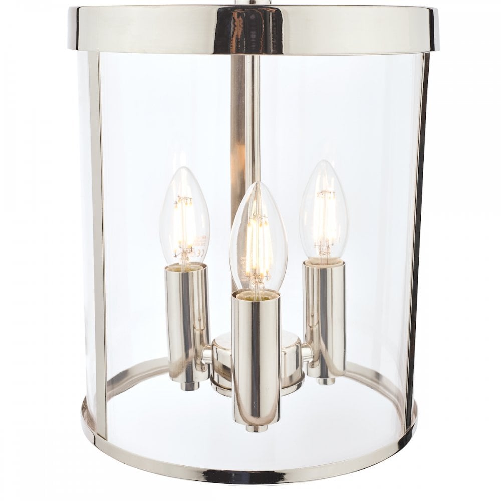 Selbourne Vintage 3 Light Ceiling Lantern In Polished Nickel Finish LA3650354-Q