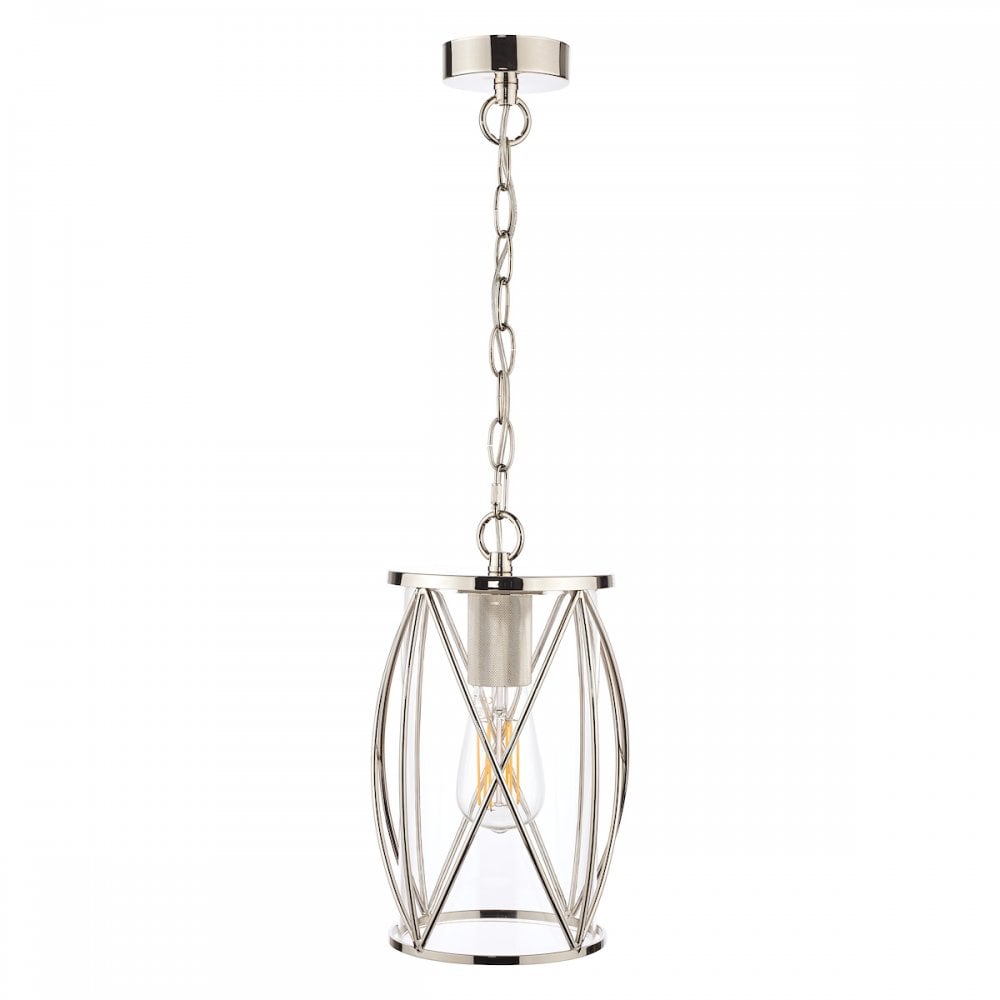 Beckworth Vintage 1 Light Ceiling Lantern In Polished Nickel Finish LA3707566-Q