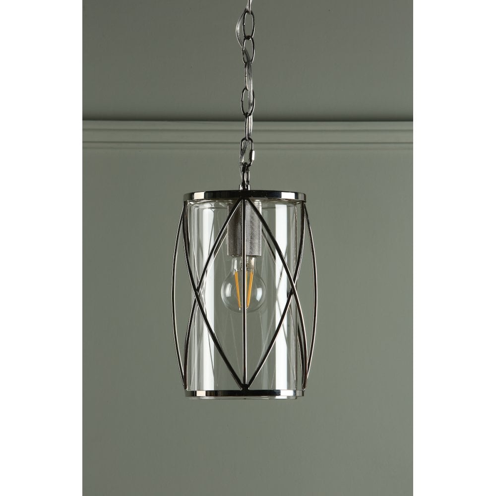 Beckworth Vintage 1 Light Ceiling Lantern In Polished Nickel Finish LA3707566-Q