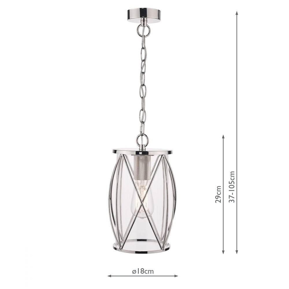 Beckworth Vintage 1 Light Ceiling Lantern In Polished Nickel Finish LA3707566-Q
