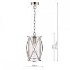 Beckworth Vintage 1 Light Ceiling Lantern In Polished Nickel Finish LA3707566-Q