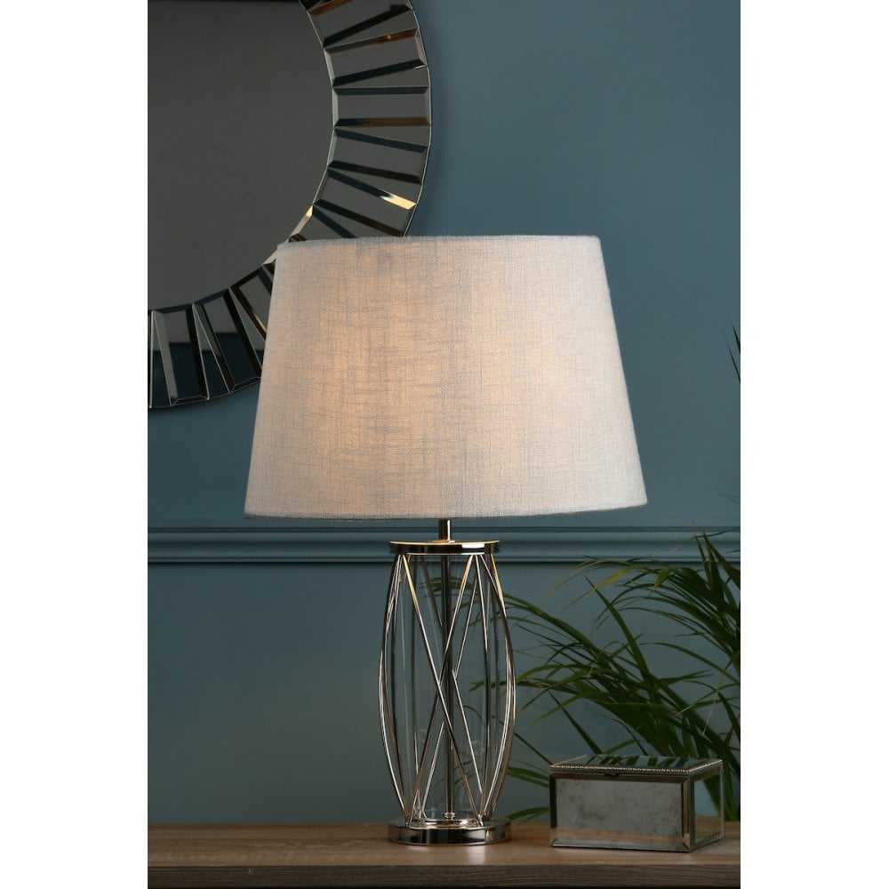 Beckworth Vintage 1 Light Small Table Lamp Base Only In Polished Nickel Finish LA3725834-Q