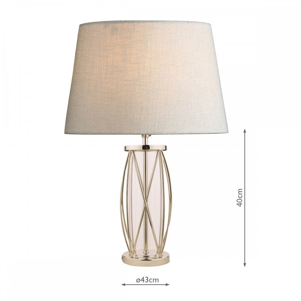 Beckworth Vintage 1 Light Small Table Lamp Base Only In Polished Nickel Finish LA3725834-Q