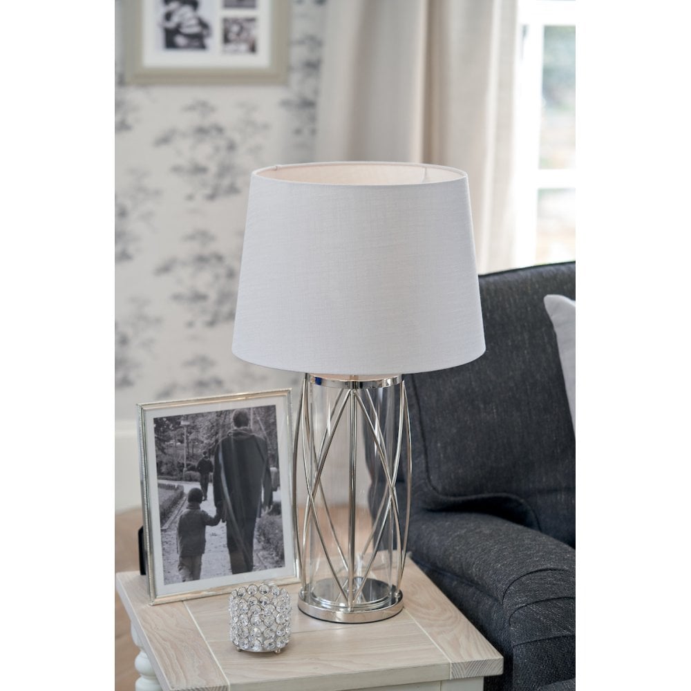 Beckworth Vintage 1 Light Large Table Lamp Base Only In Polished Nickel LA3688858-Q