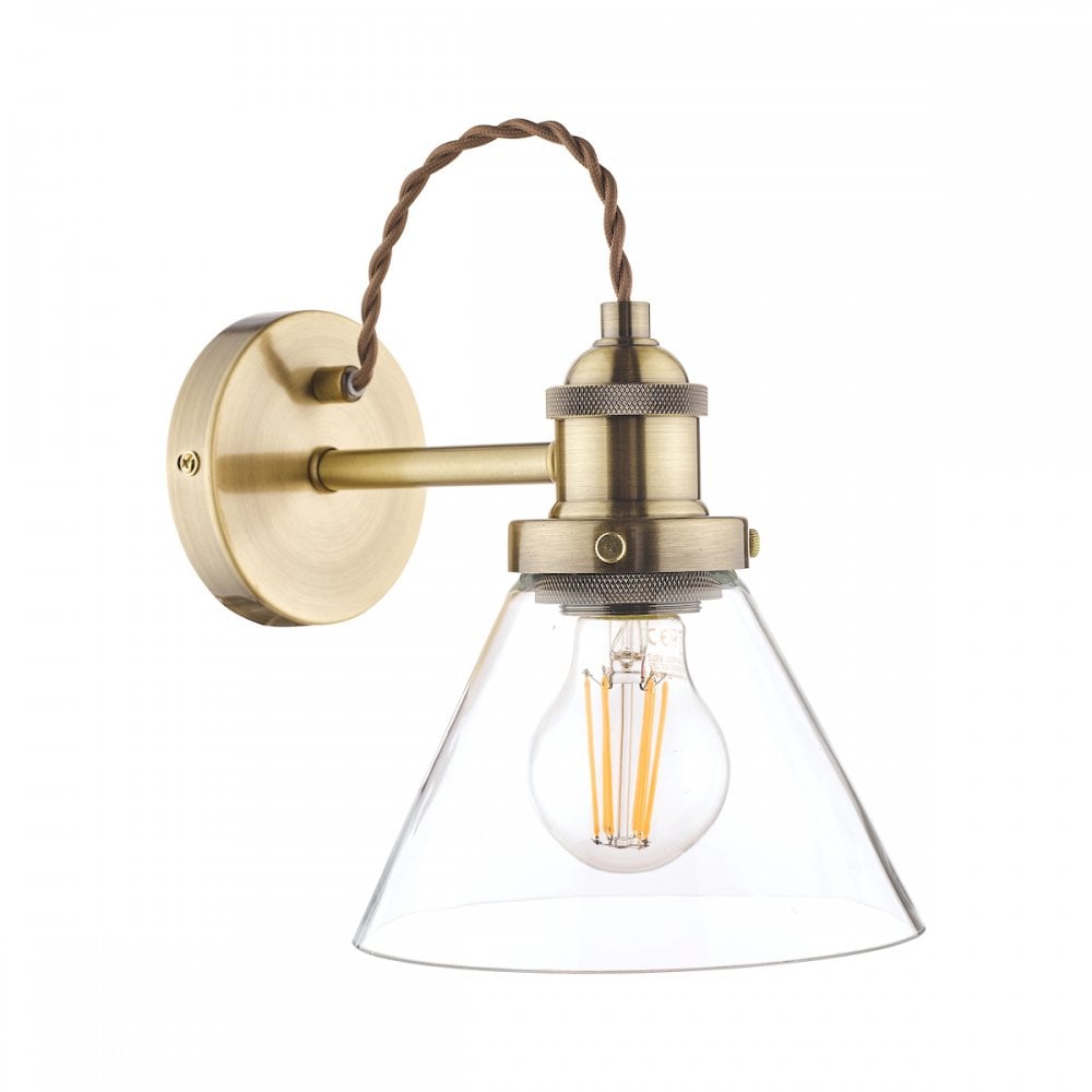 Isaac Vintage 1 Light Wall Light In Antique Brass Finish LA3727742-Q