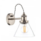 Isaac Vintage 1 Light Wall Light In Satin Nickel Finish LA3727741-Q