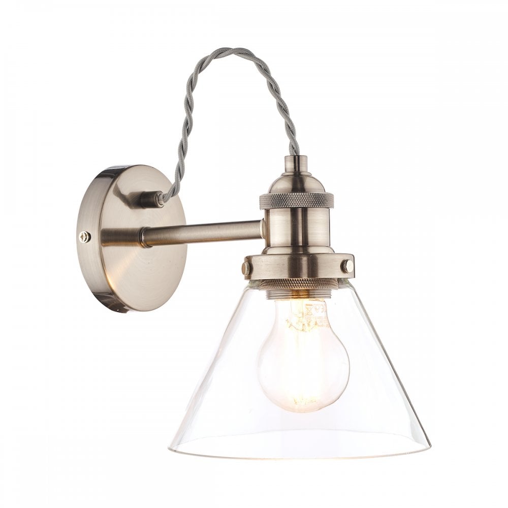 Isaac Vintage 1 Light Wall Light In Satin Nickel Finish LA3727741-Q