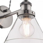 Isaac Vintage 1 Light Wall Light In Satin Nickel Finish LA3727741-Q