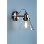 Isaac Vintage 1 Light Wall Light In Satin Nickel Finish LA3727741-Q