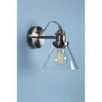 Isaac Vintage 1 Light Wall Light In Satin Nickel Finish LA3727741-Q
