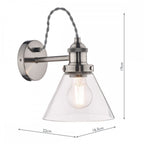 Isaac Vintage 1 Light Wall Light In Satin Nickel Finish LA3727741-Q