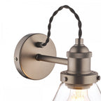 Isaac Vintage 1 Light Wall Light In Industrial Nickel Finish LA3742277-Q