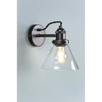 Isaac Vintage 1 Light Wall Light In Industrial Nickel Finish LA3742277-Q
