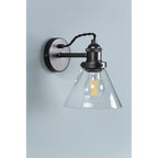 Isaac Vintage 1 Light Wall Light In Industrial Nickel Finish LA3742277-Q