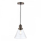 Isaac Vintage 1 Light Ceiling Pendant Light In Industrial Nickel Finish LA3742245-Q