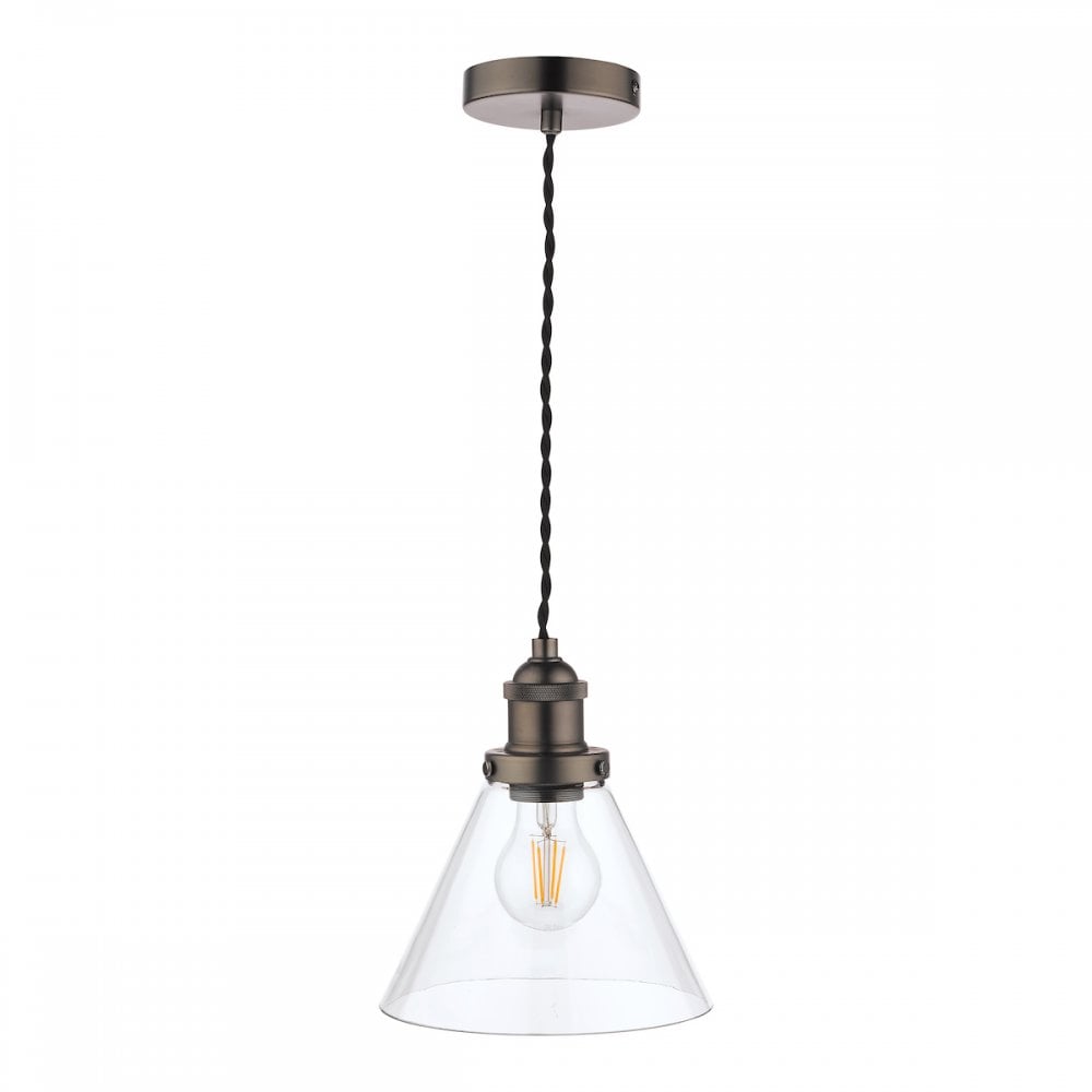 Isaac Vintage 1 Light Ceiling Pendant Light In Industrial Nickel Finish LA3742245-Q