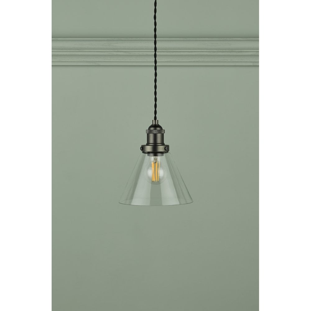 Isaac Vintage 1 Light Ceiling Pendant Light In Industrial Nickel Finish LA3742245-Q