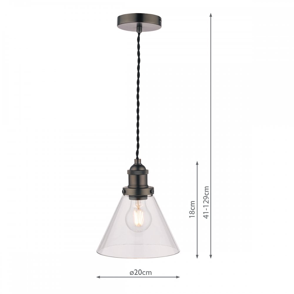 Isaac Vintage 1 Light Ceiling Pendant Light In Industrial Nickel Finish LA3742245-Q