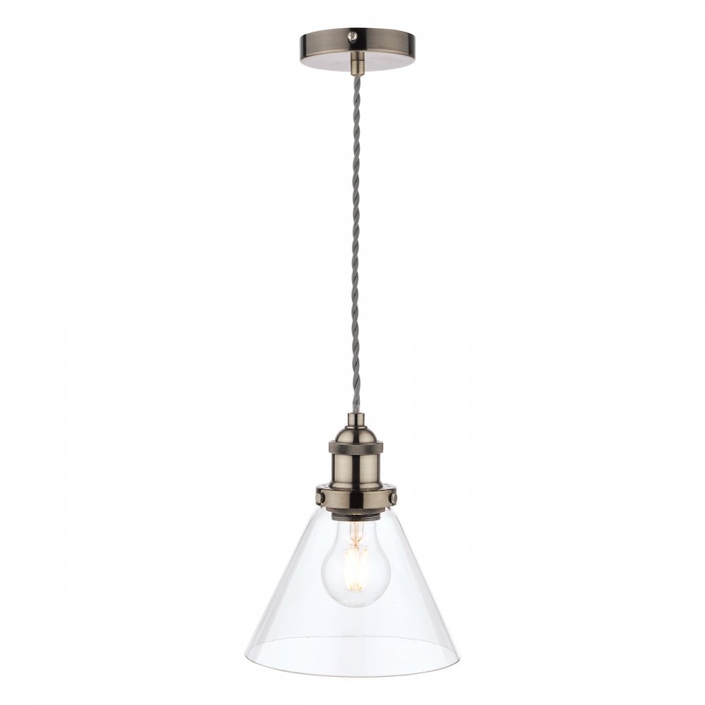 Isaac Vintage 1 Light Ceiling Pendant Light In Satin Nickel Finish LA3727729-Q