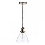 Isaac Vintage 1 Light Ceiling Pendant Light In Satin Nickel Finish LA3727729-Q