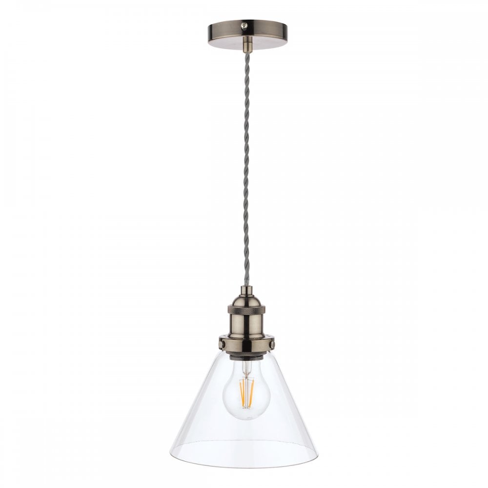 Isaac Vintage 1 Light Ceiling Pendant Light In Satin Nickel Finish LA3727729-Q