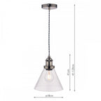 Isaac Vintage 1 Light Ceiling Pendant Light In Satin Nickel Finish LA3727729-Q