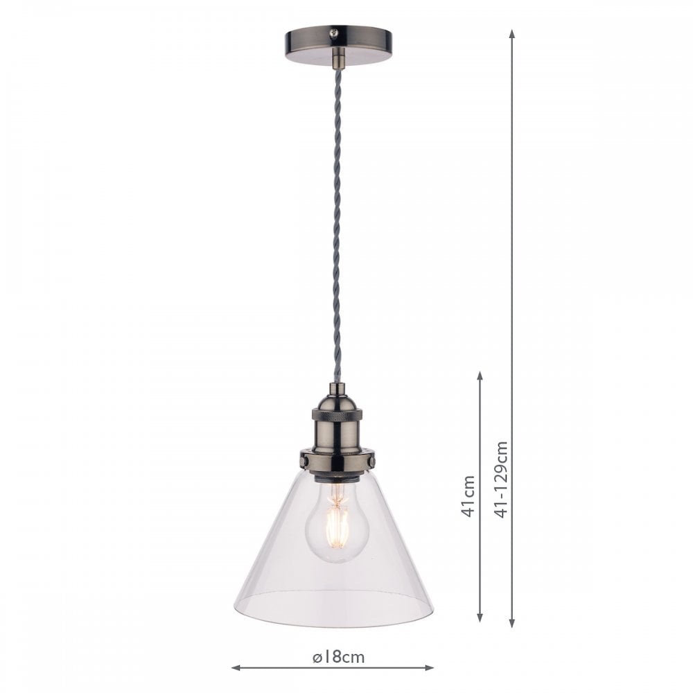 Isaac Vintage 1 Light Ceiling Pendant Light In Satin Nickel Finish LA3727729-Q