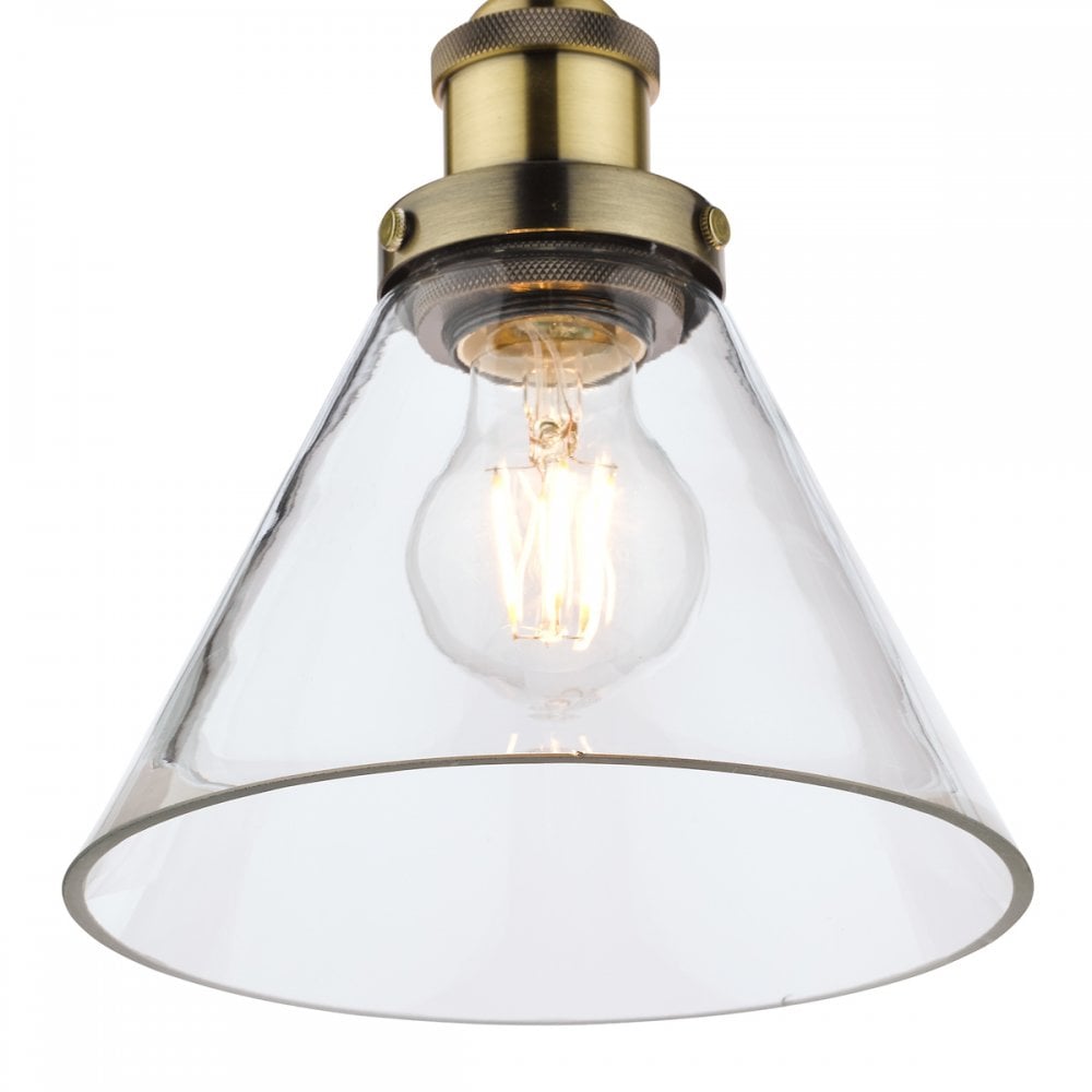 Isaac Vintage 1 Light Ceiling Pendant Light In Antique Brass Finish LA3727730-Q
