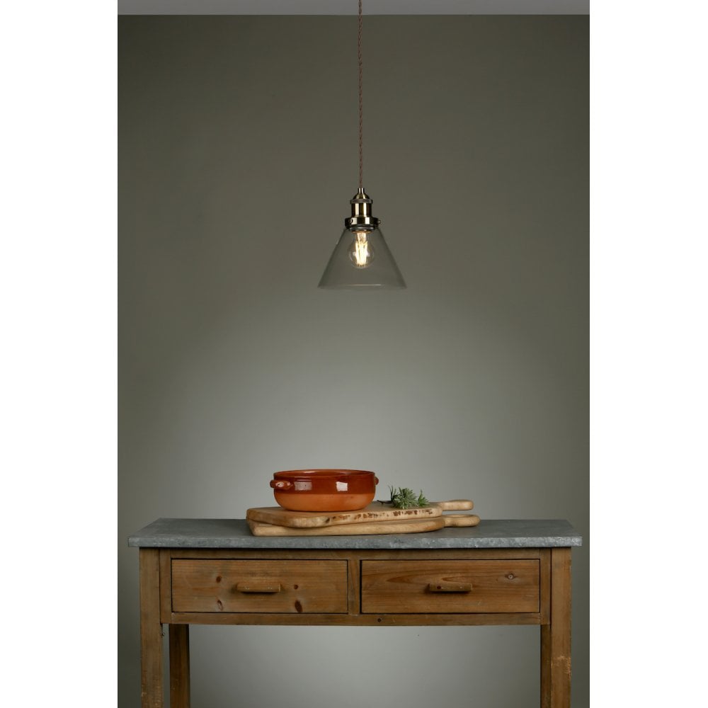 Isaac Vintage 1 Light Ceiling Pendant Light In Antique Brass Finish LA3727730-Q