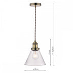 Isaac Vintage 1 Light Ceiling Pendant Light In Antique Brass Finish LA3727730-Q