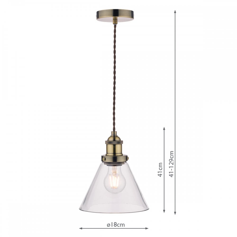 Isaac Vintage 1 Light Ceiling Pendant Light In Antique Brass Finish LA3727730-Q