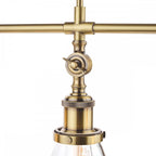 Isaac Vintage 3 Light Ceiling Bar Pendant Light In Antique Brass Finish LA3688629-Q