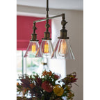 Isaac Vintage 3 Light Ceiling Bar Pendant Light In Antique Brass Finish LA3688629-Q